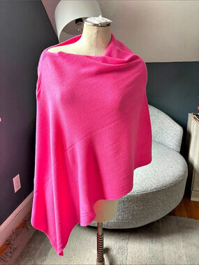 Pink Asymmetrical sweater Poncho Like New